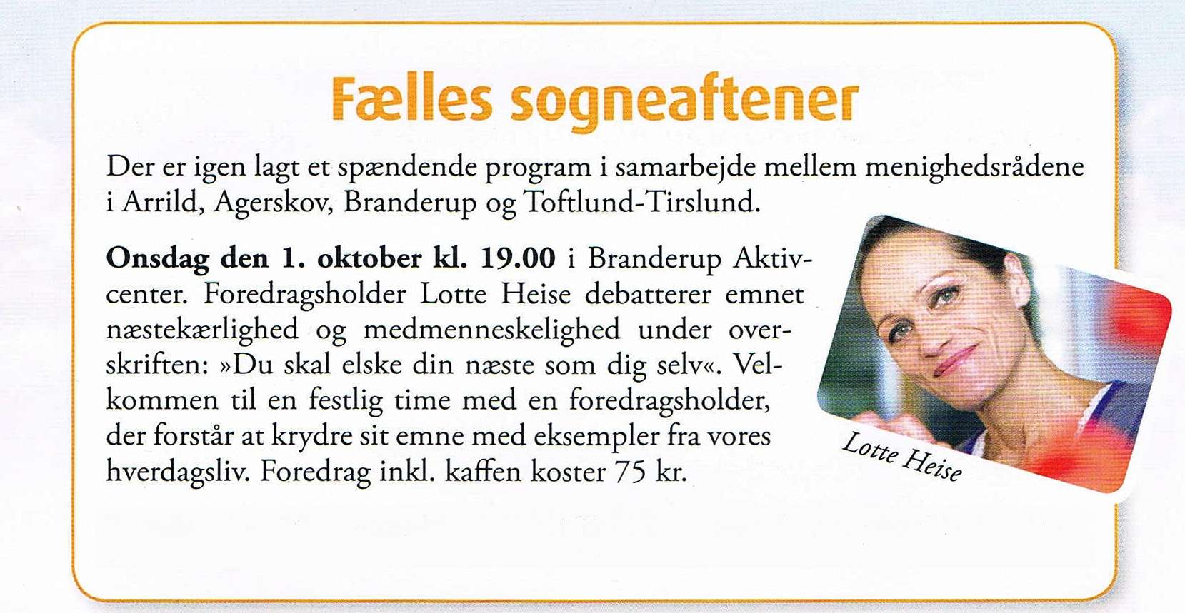 Kirkeblad Toftlund Lotte Heise
